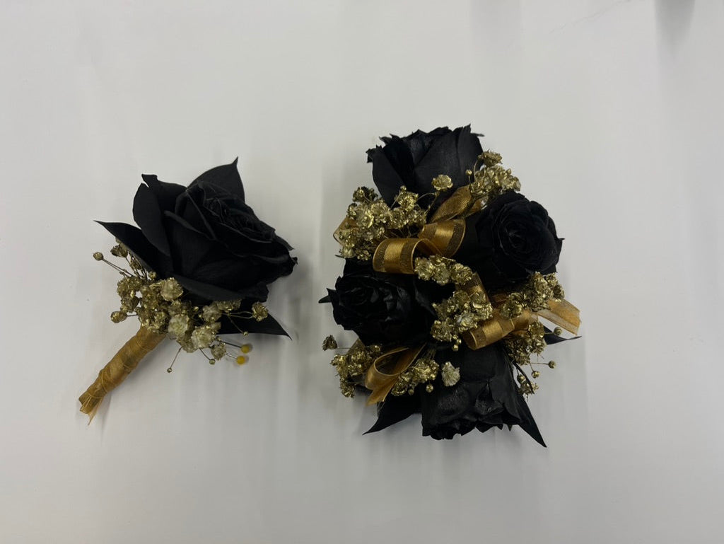 Black Rose Corsage