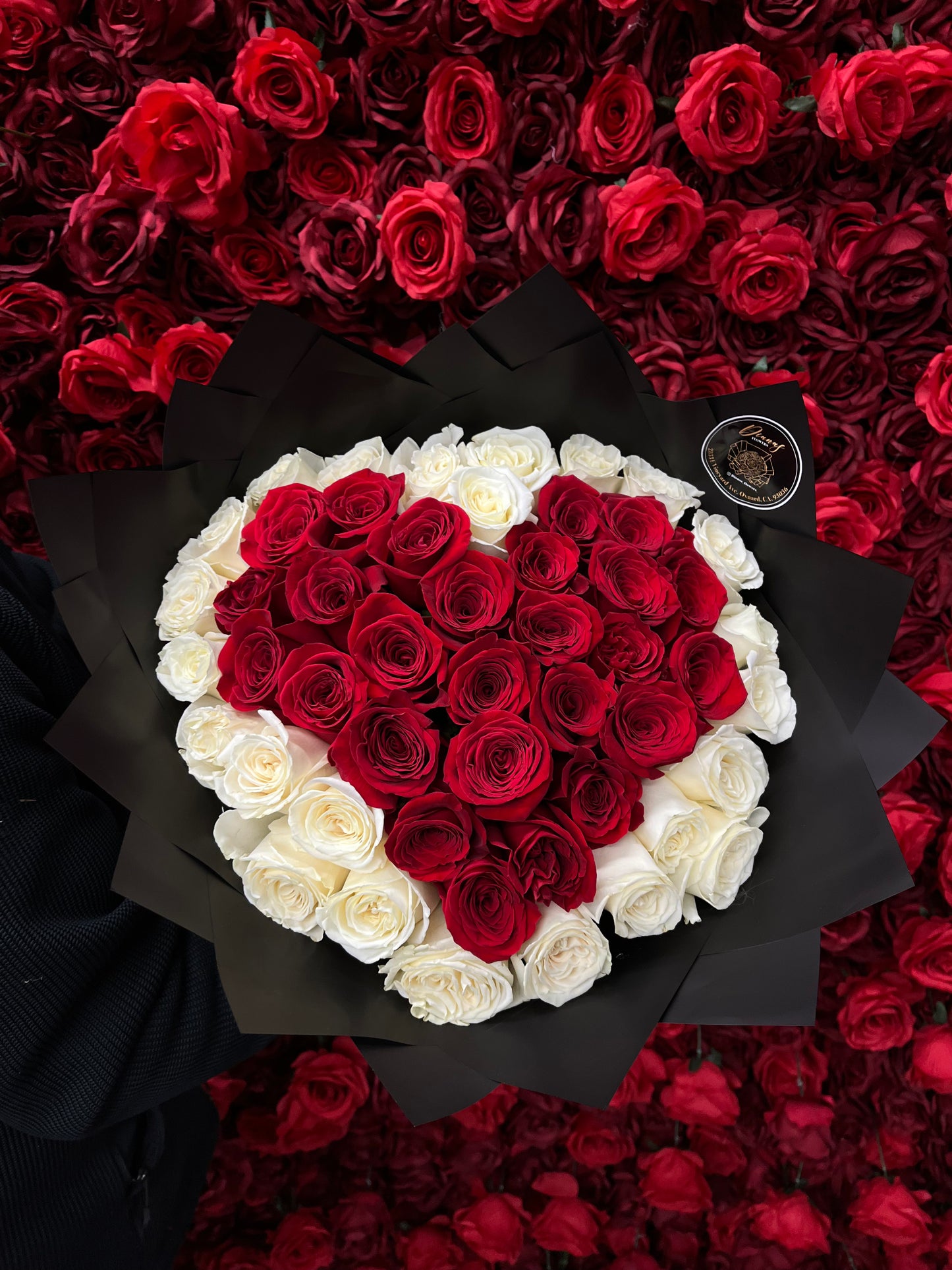 Corazón de rosas