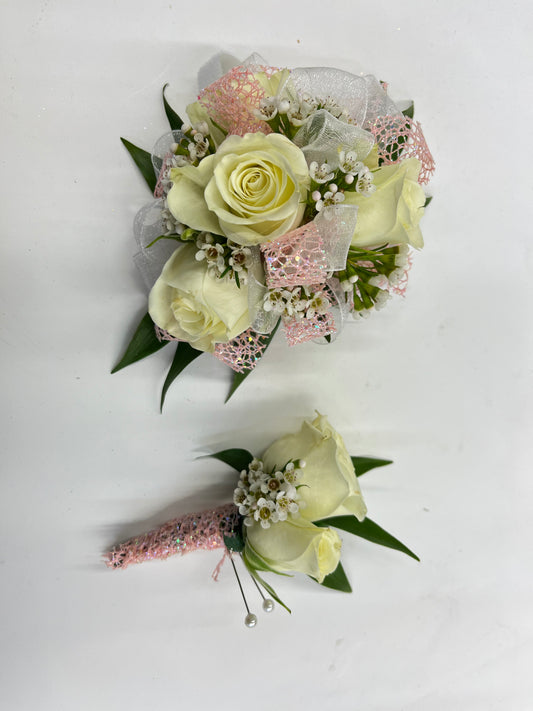 Rose & Wax Corsage