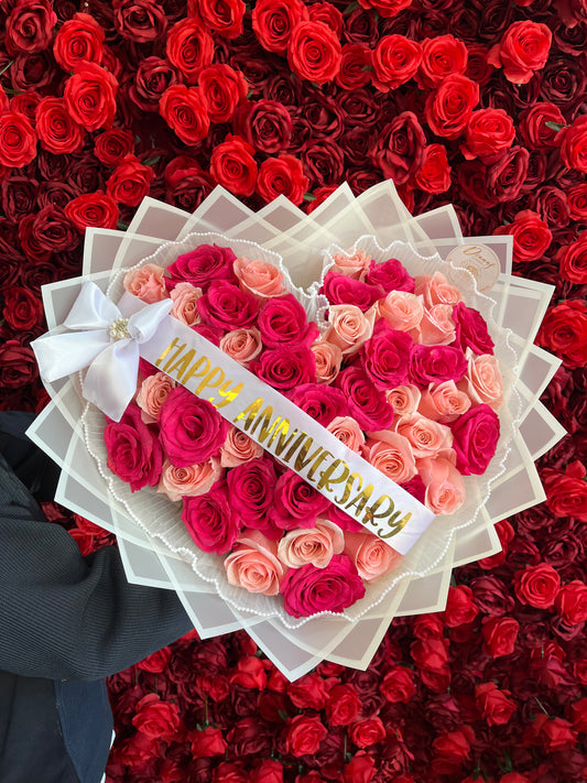 Ramo de corazones de amor