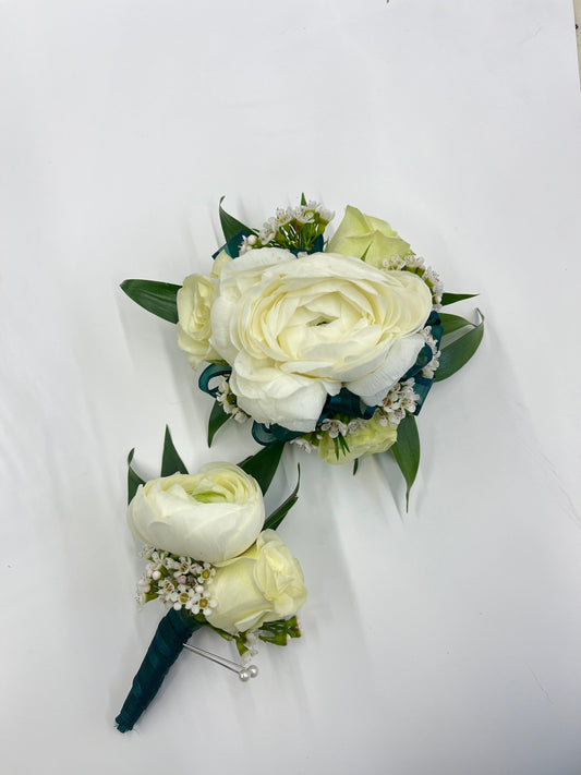 Ranunculus & Rose Corsage